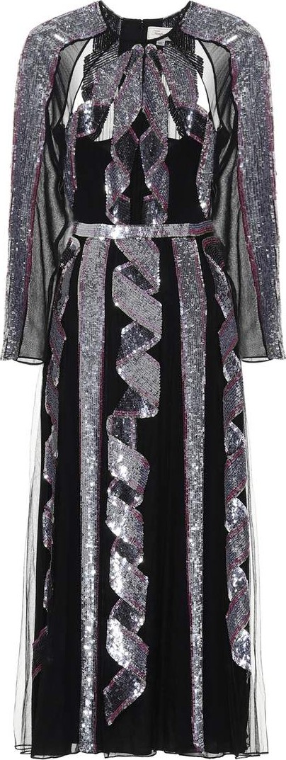Temperley London Insignia sequined silk dress