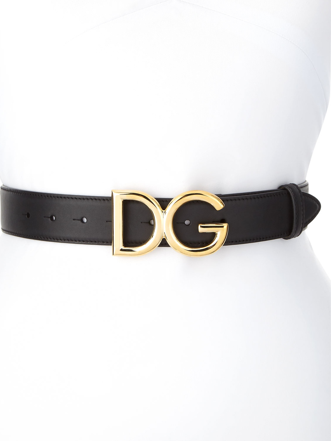 Dolce & Gabbana Leather Logo-Buckle Belt