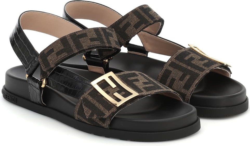 Fendi FF jacquard sandals