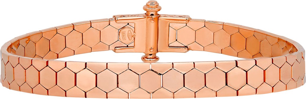 Alberto Milani Polygon Bangle Bracelet in 18K Rose Gold