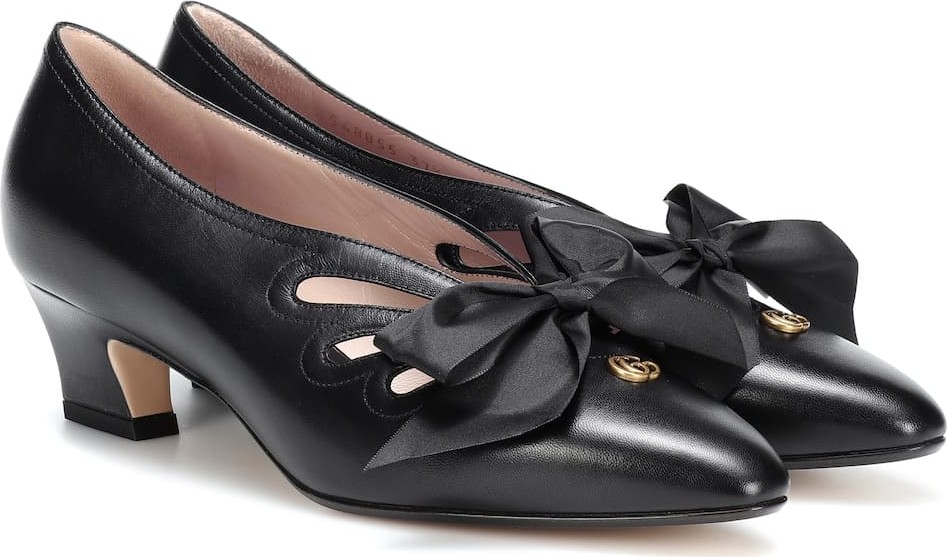 Gucci Embellished leather pumps