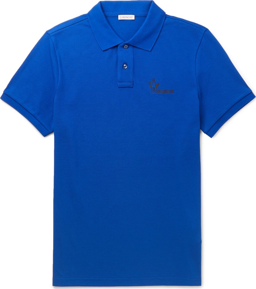 Moncler Slim-Fit Cotton-Piqué Polo Shirt
