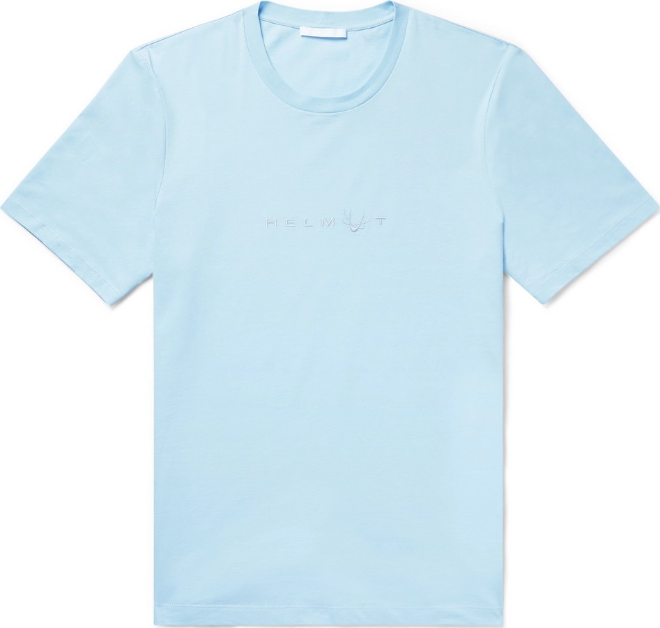 Helmut Lang Logo-Embroidered Cotton-Jersey T-Shirt