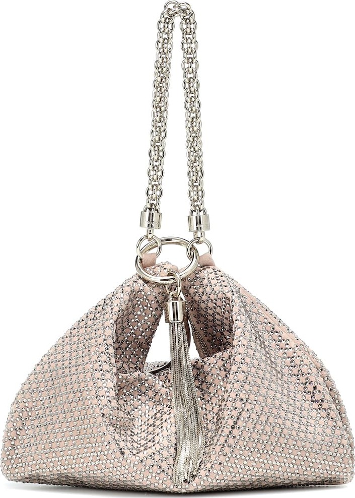 Jimmy Choo Callie embellished suede clutch