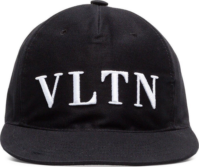 Valentino Black VLTN Logo Baseball Cap