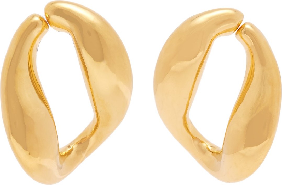 Misho Chunky Chain 22kt gold-plated hoop earrings