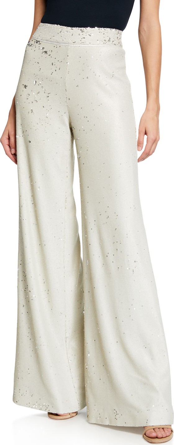 Alexis Arturo Sequined Flare-Leg Pants