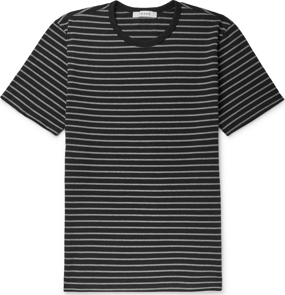 FRAME DENIM Striped Cotton-Jersey T-Shirt
