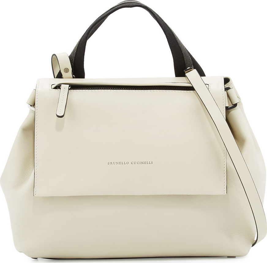 Brunello Cucinelli Medium Leather Satchel Bag