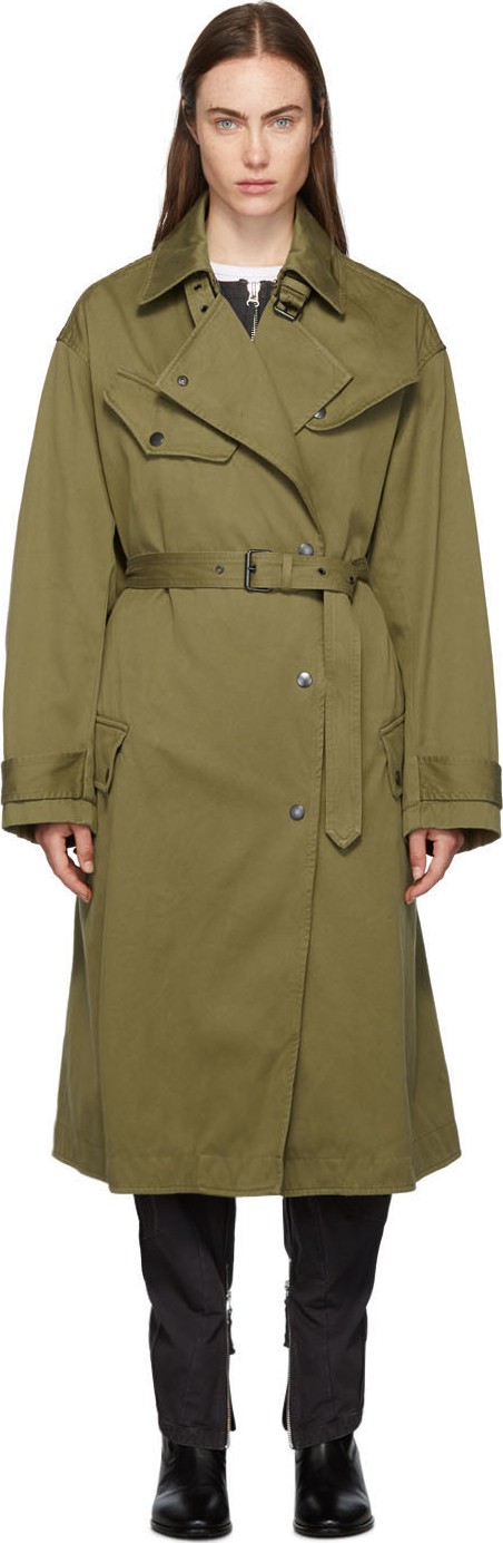 Isabel Marant Etoile Khaki Gabao Trench Coat