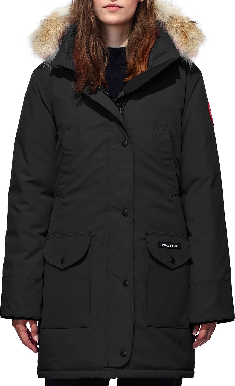 Canada Goose Trillium Down Parka Coat w/ Natural Coyote Fur Trim