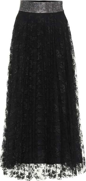 Christopher Kane Embellished lace midi skirt