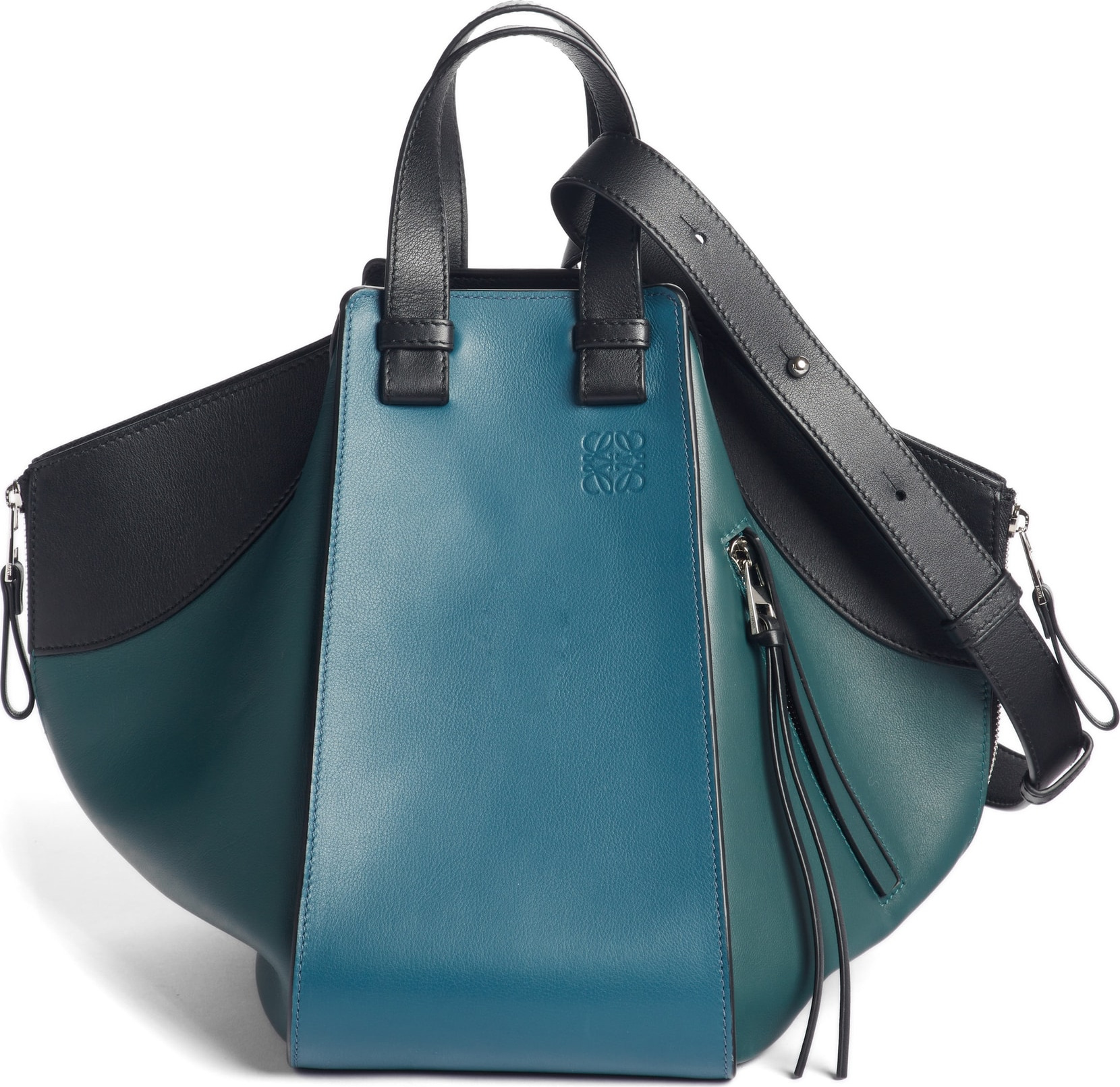 LOEWE Small Hammock Tricolor Pebbled Leather Hobo