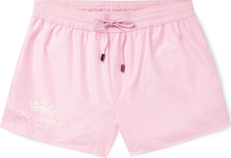 Dolce & Gabbana Short-Length Logo-Print Swim Shorts