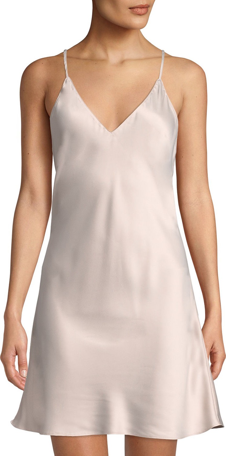Natori Feathers Satin V-Neck Chemise