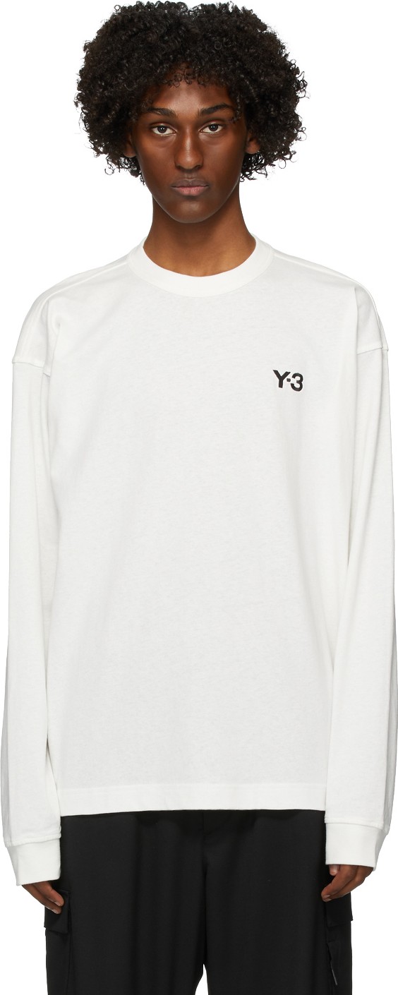 Y-3 White Alleyway Graphic Long Sleeve T-Shirt
