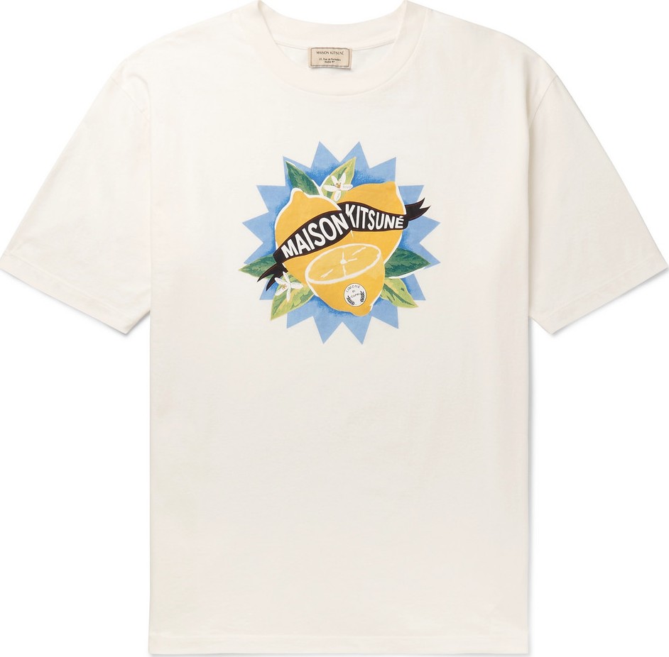 Maison Kitsune Printed Cotton-Jersey T-Shirt