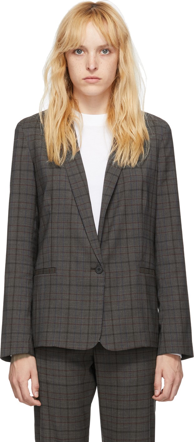 6397 Brown Mini Lapel Blazer