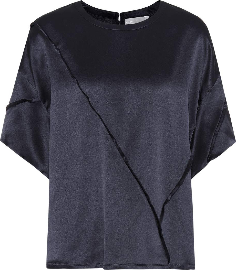 Vince Raw-edge silk T-shirt