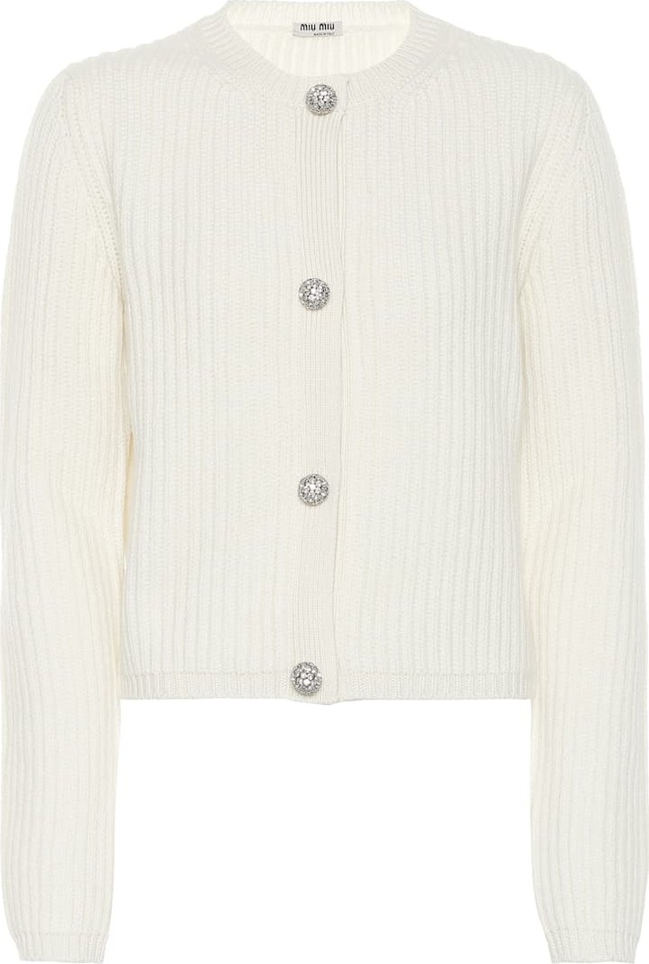 Miu Miu Embellished cashmere cardigan