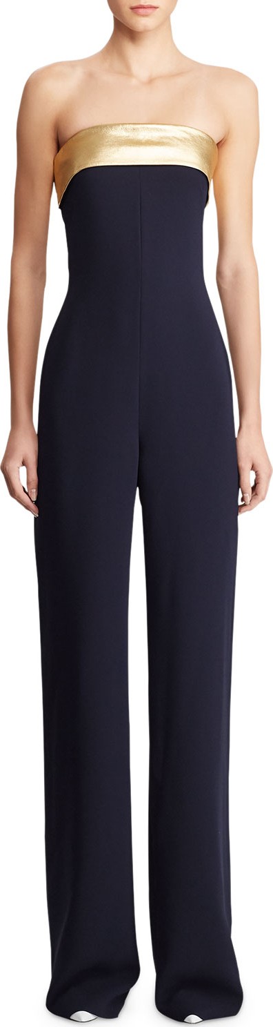 Ralph Lauren Francesca Crepe Cady Strapless Jumpsuit Ralph Lauren Francesca Crepe Cady Strapless Jumpsuit