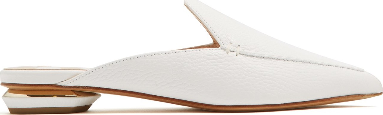 Nicholas Kirkwood Beya grained-leather backless loafers