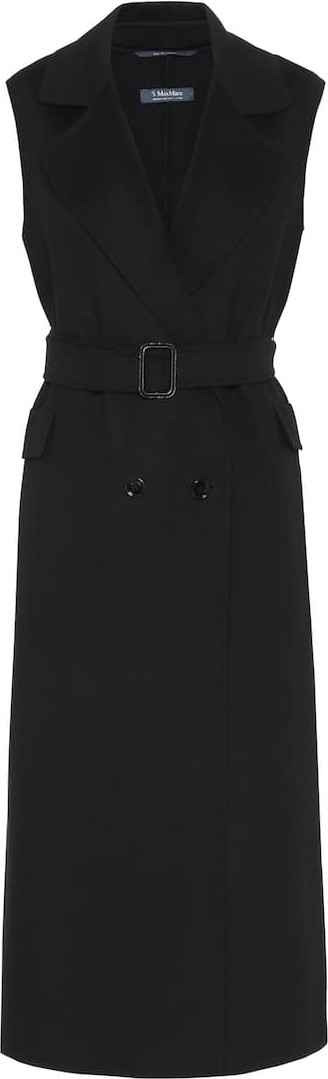 Max Mara Levico sleeveless wool-blend coat