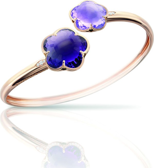 Pasquale Bruni Bon Ton 18k Rose Gold Amethyst Bracelet w/ Diamonds
