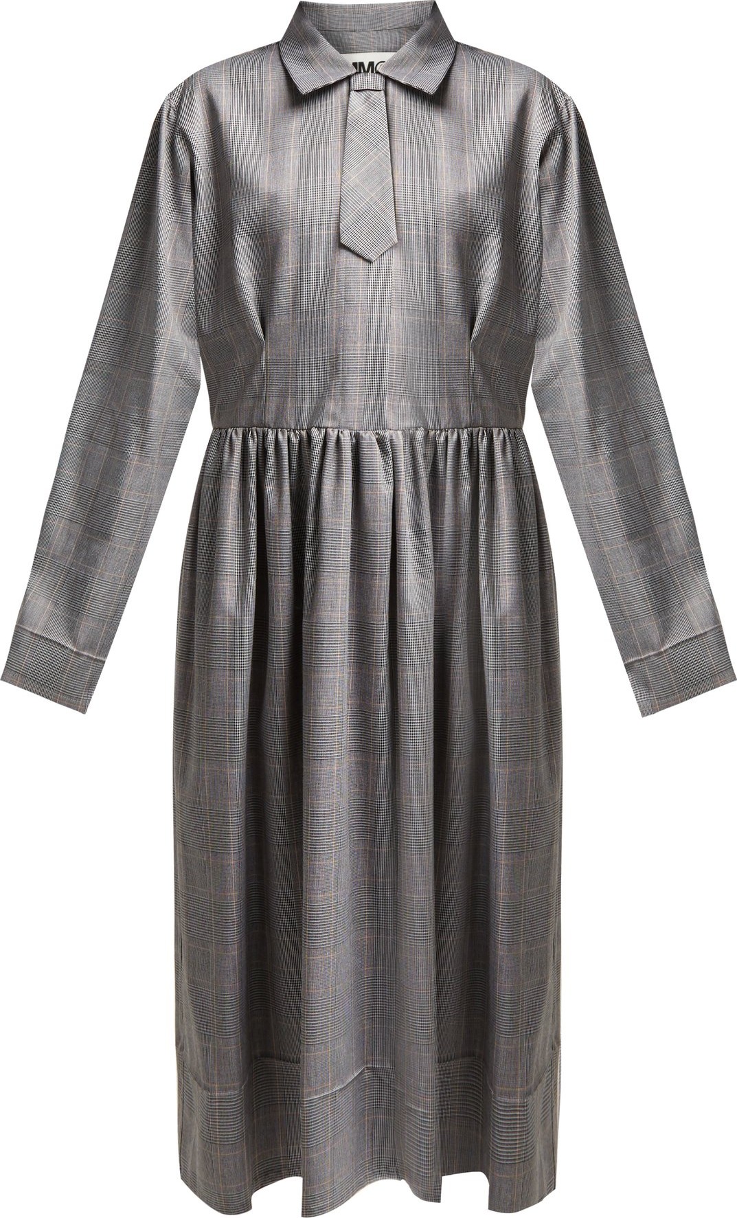 MM6 Maison Margiela Checked-print midi dress