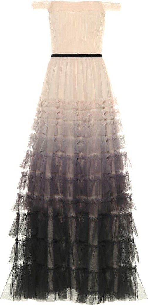 Marchesa Notte Ombre tulle gown