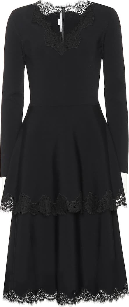 Stella McCartney Lace-trimmed jersey dress