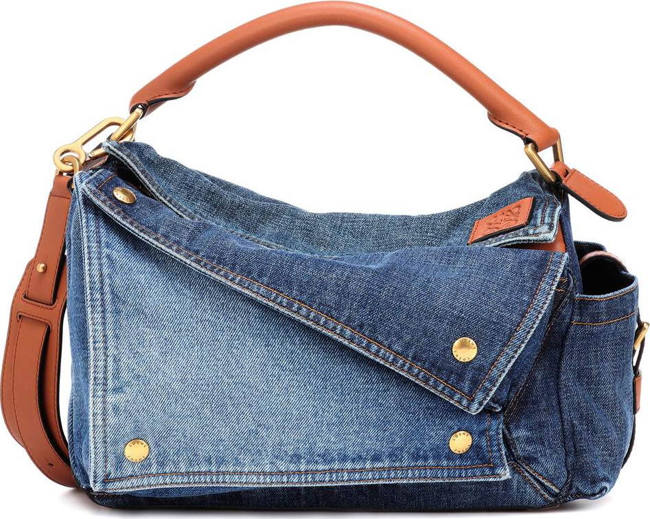 LOEWE Puzzle denim shoulder bag