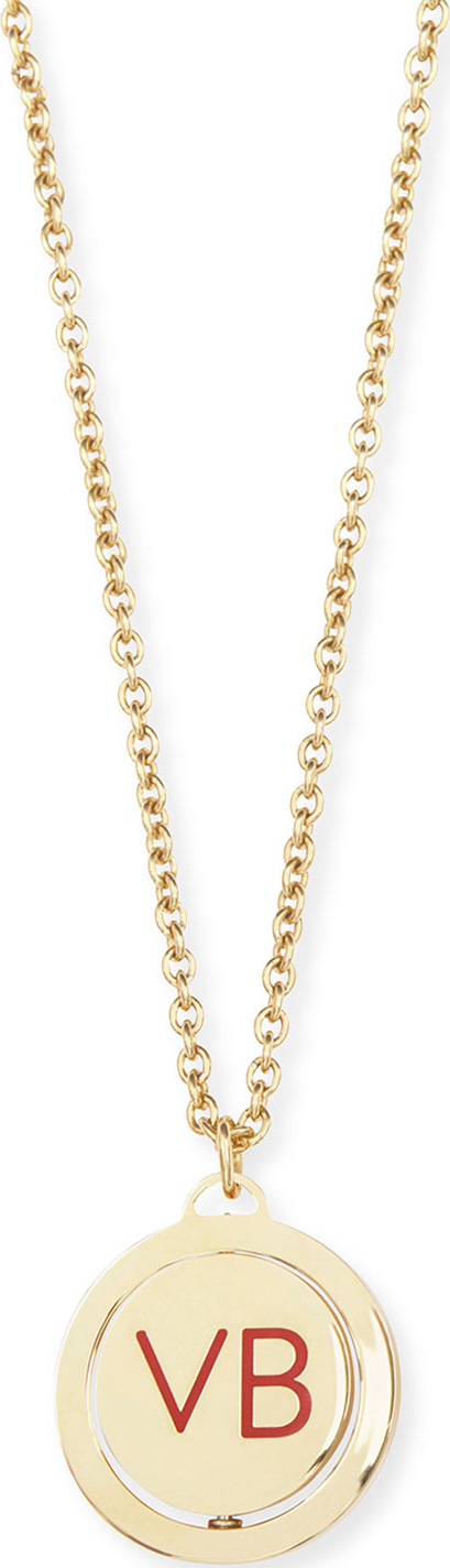 Victoria Beckham 10th Anniversary VB Revolving Pendant Necklace