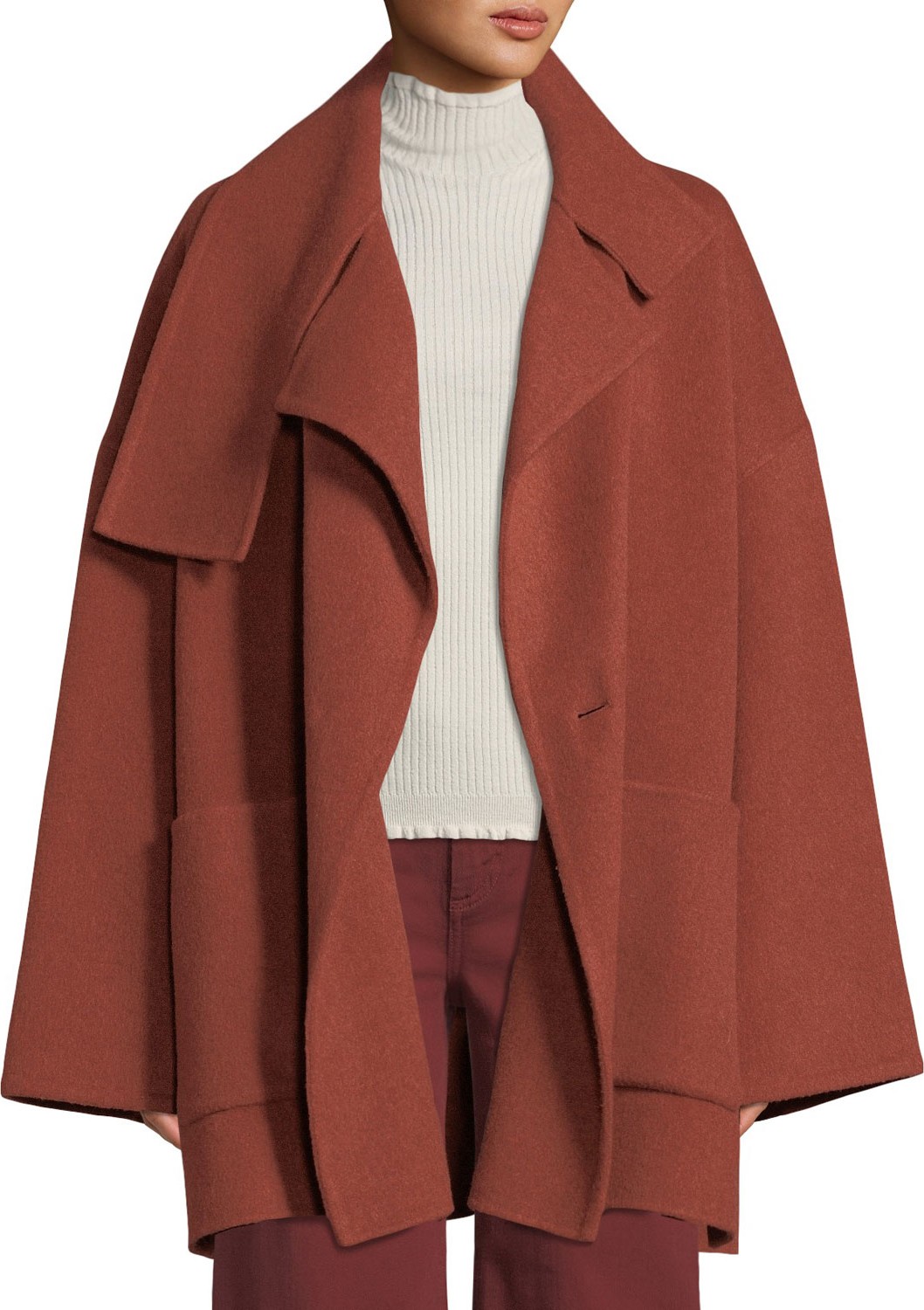 Vince Oversized Wool Blanket Coat