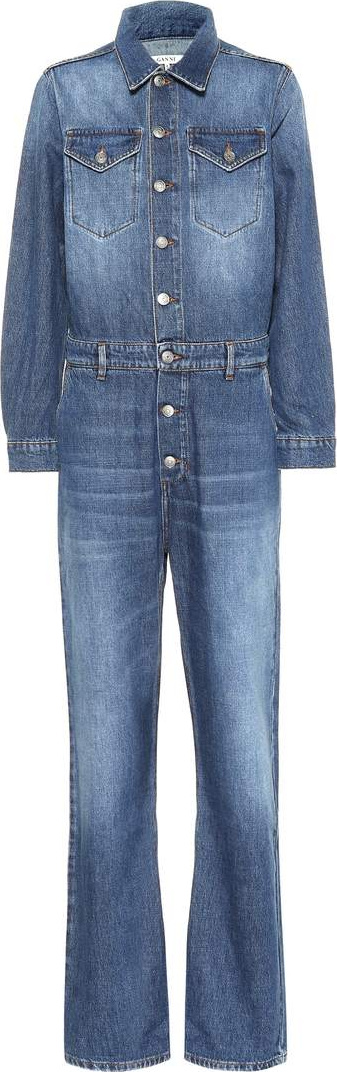 Ganni Cotton denim jumpsuit