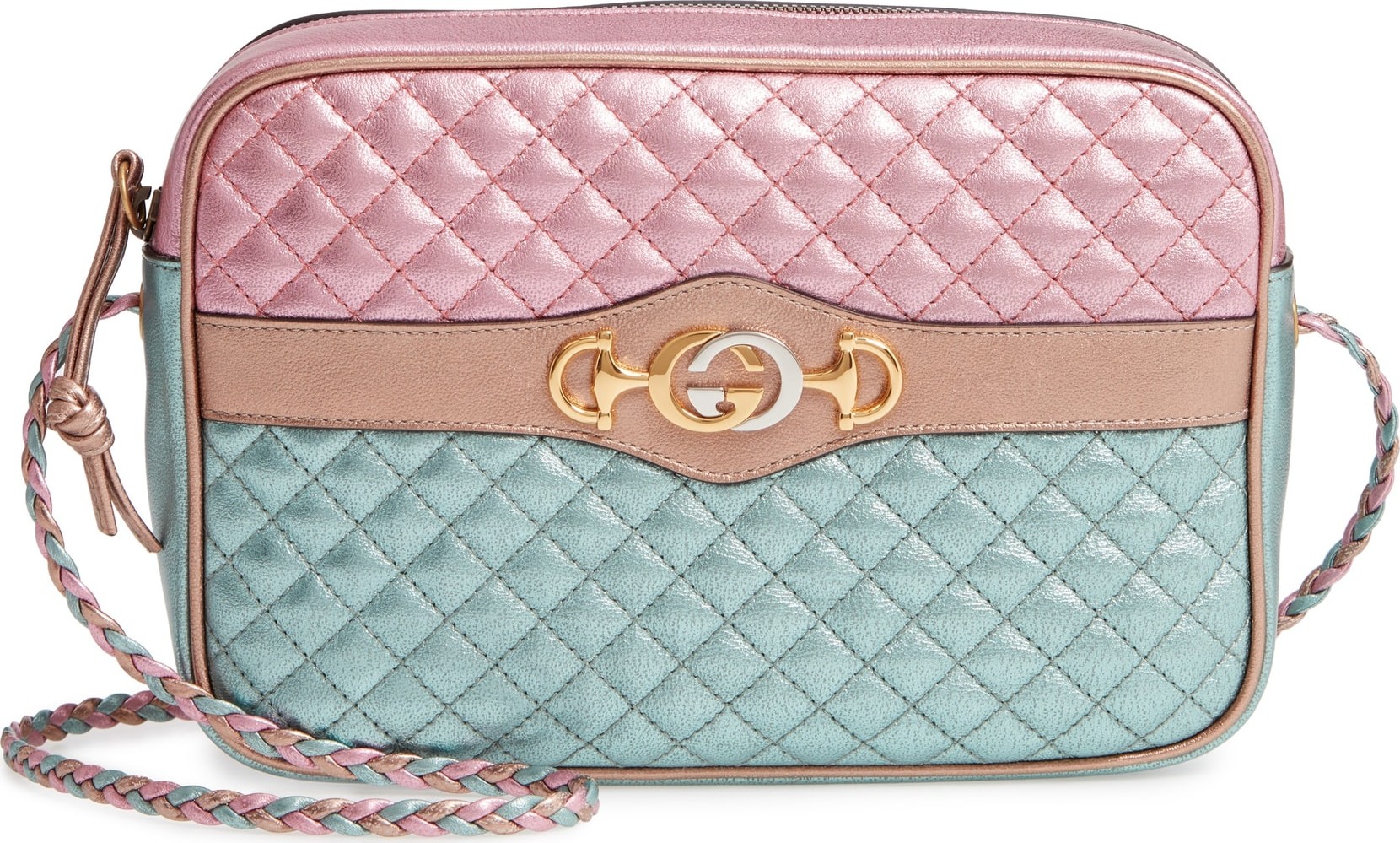Gucci Small Quilted Metallic Leather Shoulder Bag