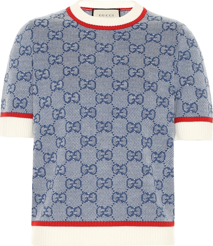 Gucci GG knitted wool and cotton top