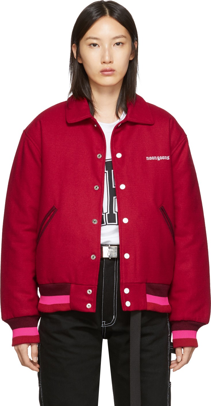 Noon Goons Red Old English Varsity Jacket