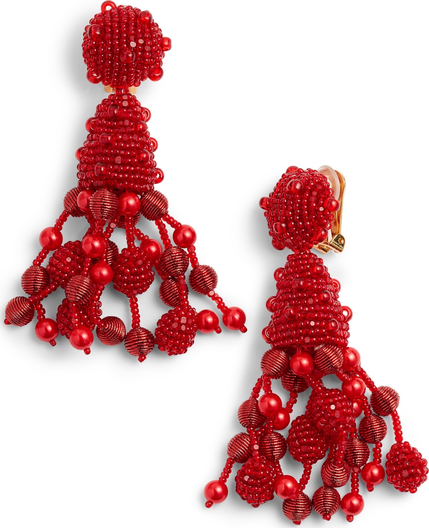 Oscar De La Renta Falling Tassel Earrings