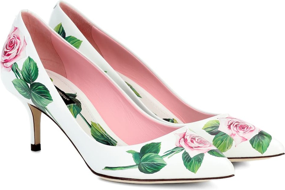 Dolce & Gabbana Floral leather pumps