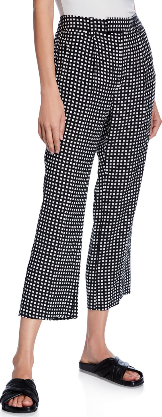 Equipment Bergen Cropped Check Pants