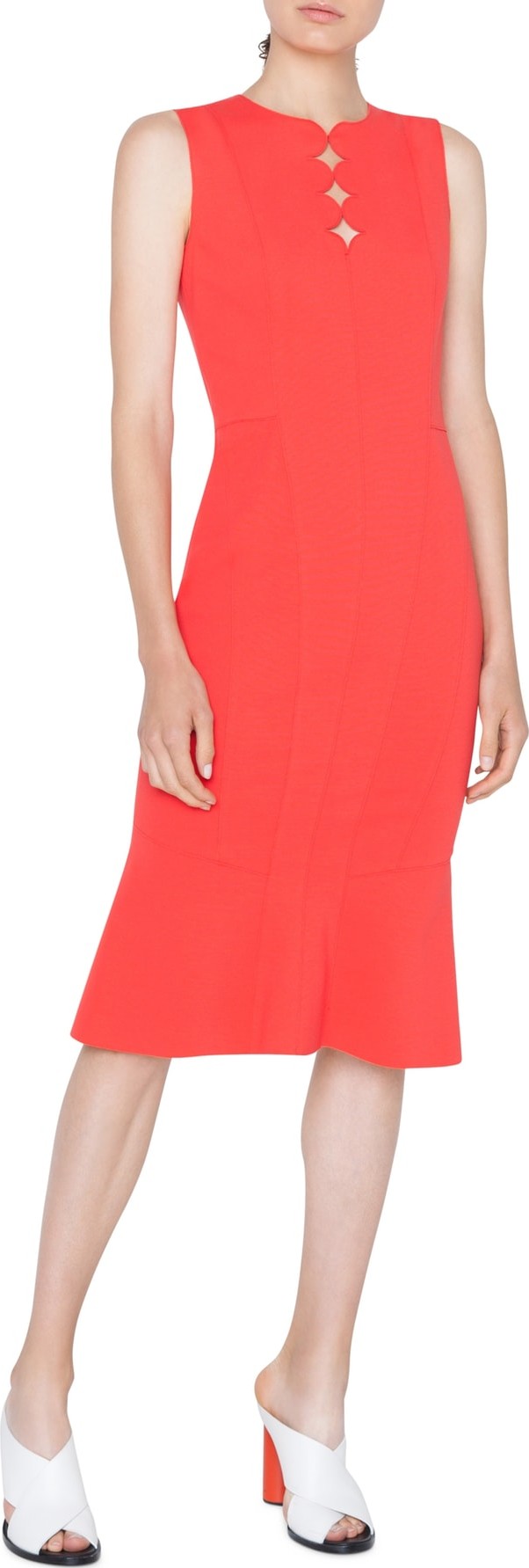 Akris Punto Scallop Cutout Dress