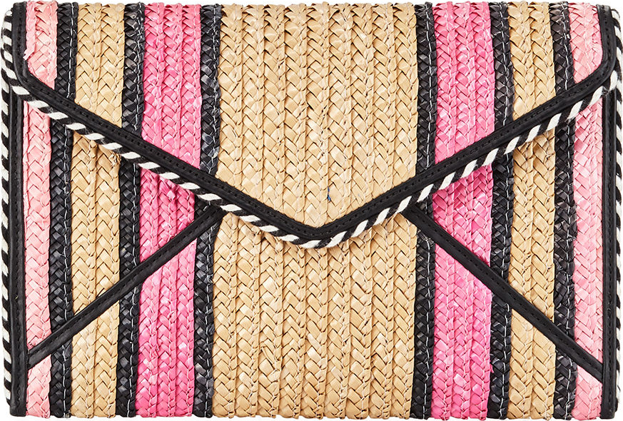 Rebecca Minkoff Leo Straw Envelope Clutch Bag