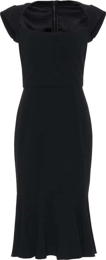 Dolce & Gabbana Stretch-cady fishtail midi dress