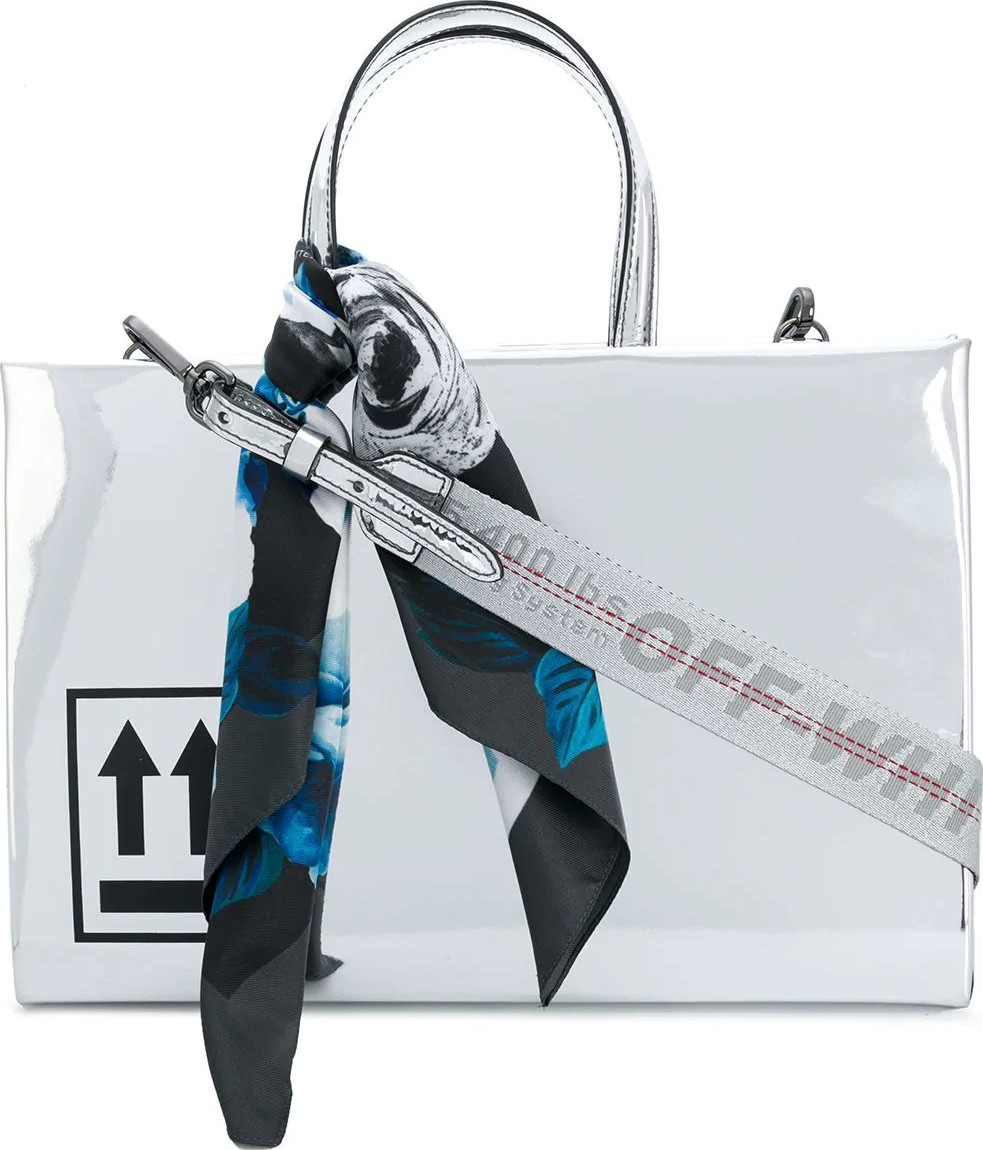 Off White medium Mirror box tote