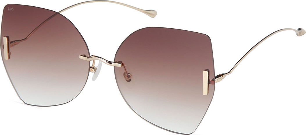 For Art's Sake Rimless Butterfly Sunglasses