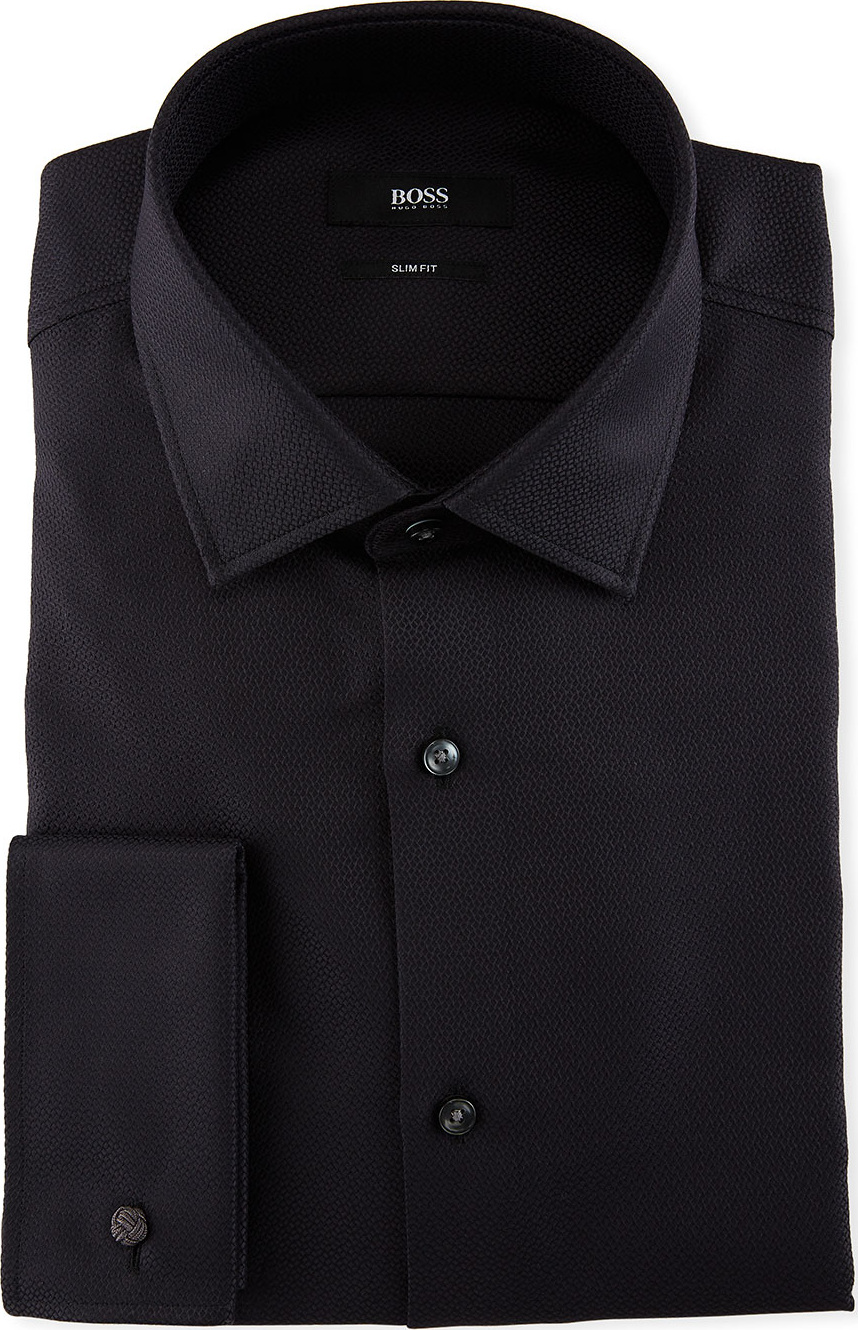 BOSS Hugo Boss Jacques Tonal Jacquard Slim-Fit Dress Shirt