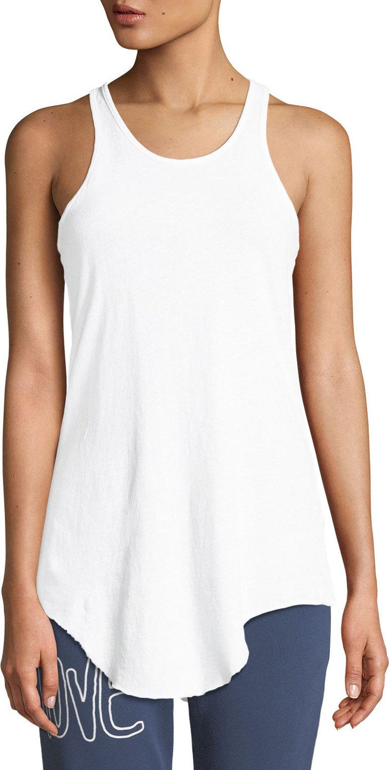 FOREO Base Layer Scoop-Neck Cotton Tank, White