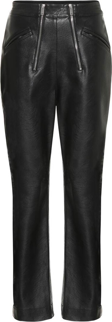 Stella McCartney High-rise faux leather pants