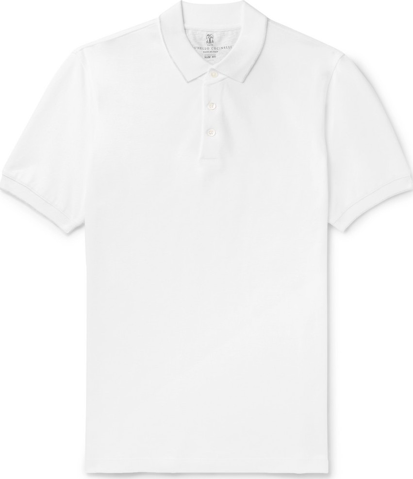 Brunello Cucinelli Slim-Fit Cotton-Piqué Polo Shirt